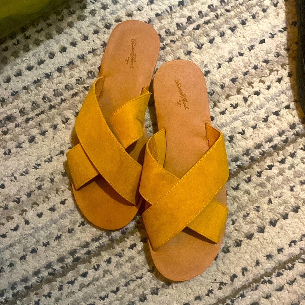 Mustard yellow flats | Spend $10, Get Free!